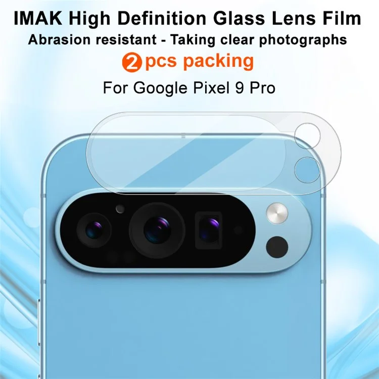 IMAK 2Pcs / Set for Google Pixel 9 Pro Camera Lens Protector Tempered Glass Rear Lens Film