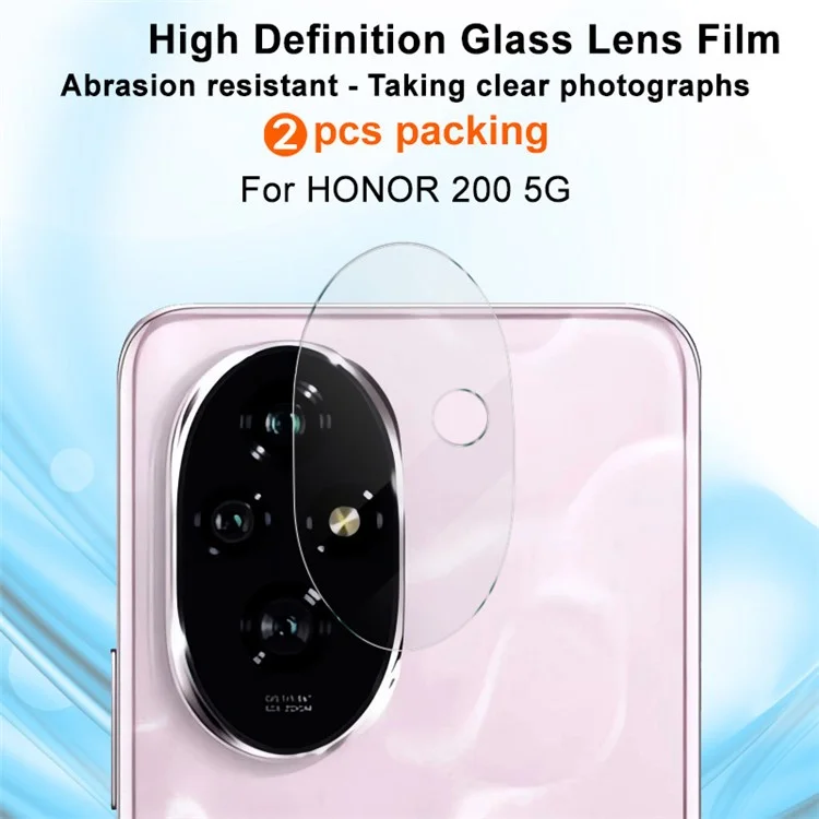 IMAK 2Pcs / Set for Honor 200 5G Camera Lens Protector Tempered Glass, Anti-Scratch