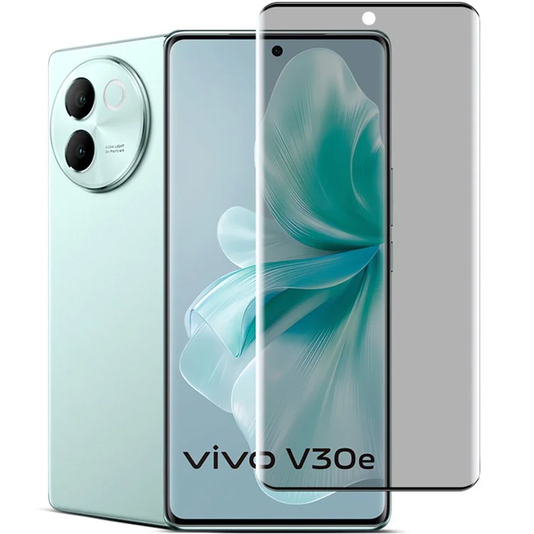 IMAK para vivo V30e 5G Protector de pantalla de privacidad Película de vidrio templado curva 3D (sin versión de borde)