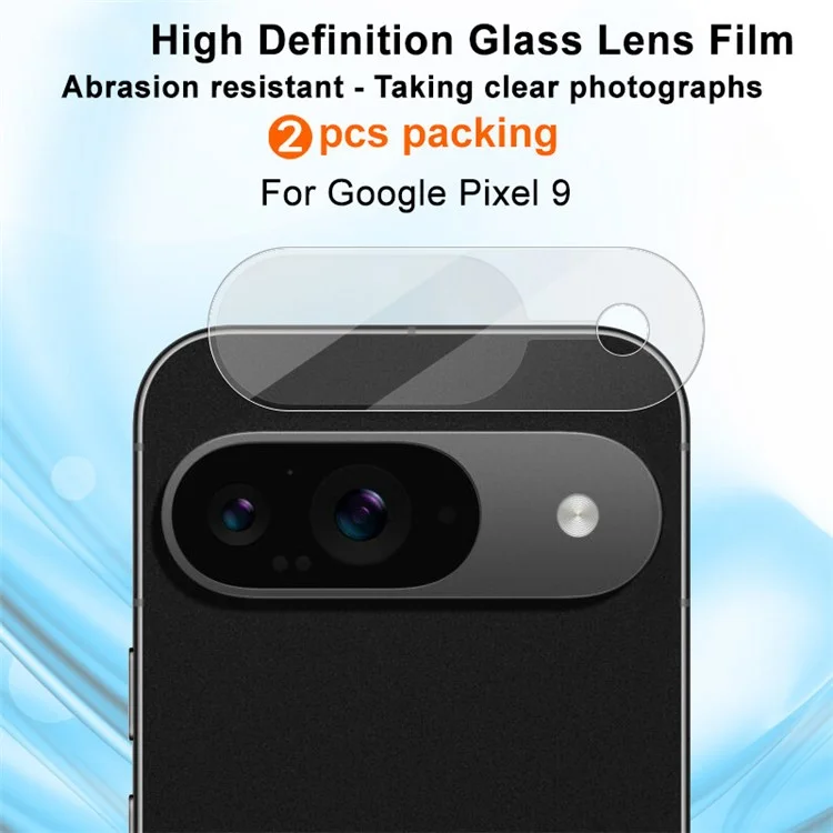 IMAK 2Pcs  /  Set for Google Pixel 9 Camera Lens Protector Tempered Glass Rear Lens Film