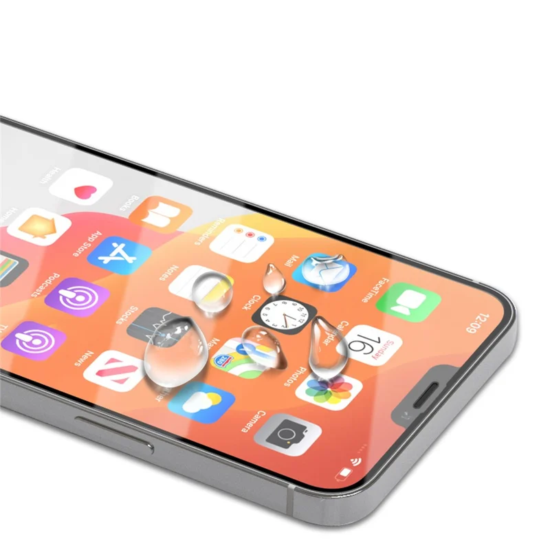 MOCOLO 25Pcs For iPhone 12 Pro Max Full Screen Protector Silk Printing Tempered Glass Film, Black