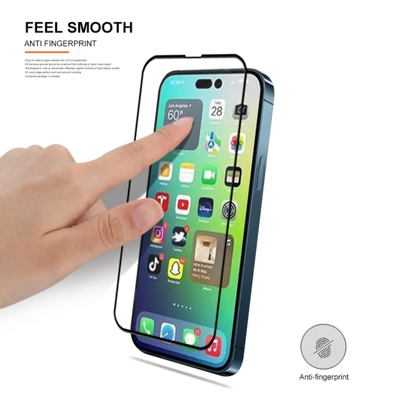 MOCOLO 25 stuks voor iPhone 16 Pro Max Screen Protector Anti-Explosie Gehard Glasfolie - Zwart