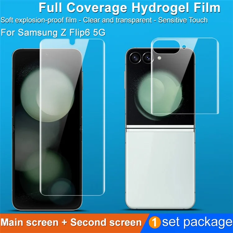 IMAK Hydrogel Film III Pour Samsung Galaxy Z Flip6 5G Écran avant + arrière Petit Protecteur d'écran Film TPU