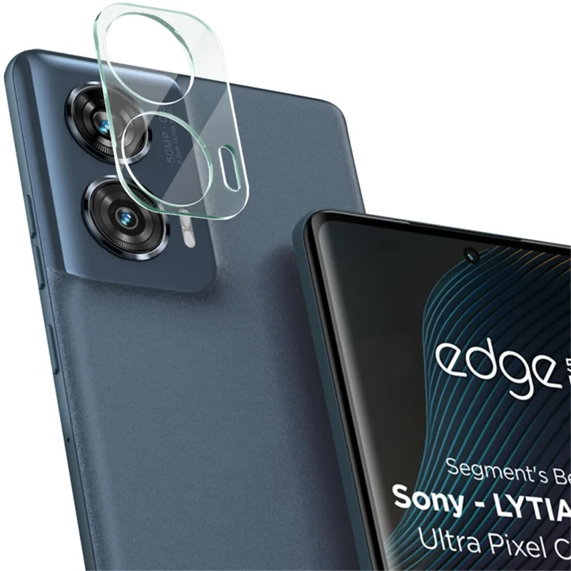 IMAK For Motorola Edge 50 Fusion 5G Tempered Glass Camera Lens Protector + Acrylic Lens Cap