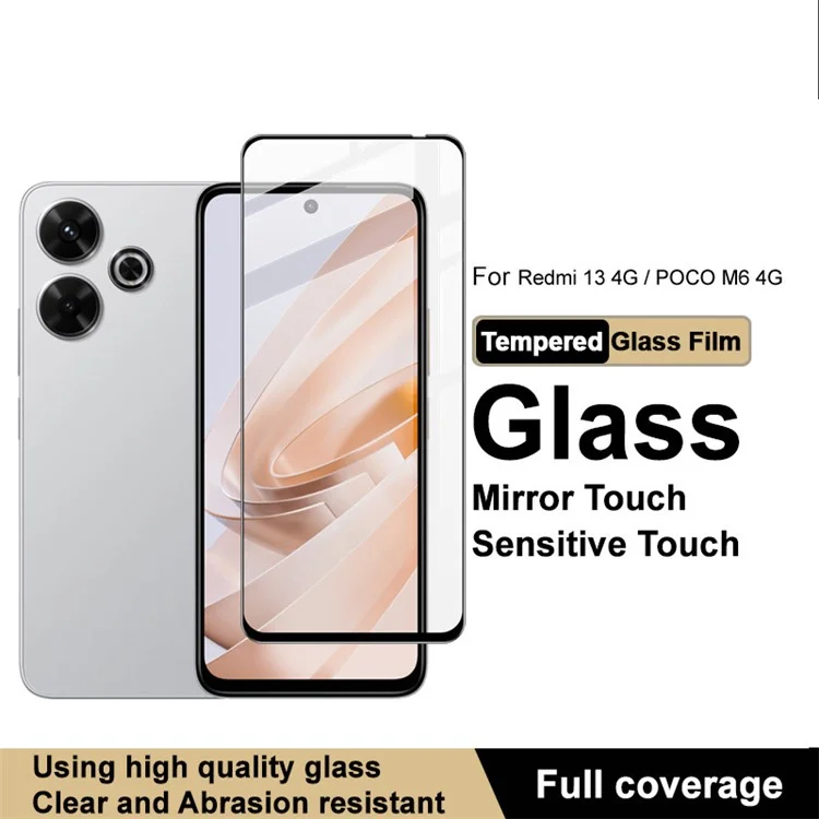 IMAK Pro+ Series Per Xiaomi Redmi 13 5G / 13 4G / Note 13R 5G / Poco M6 4G Pellicola Protettiva per Schermo in Vetro Temperato
