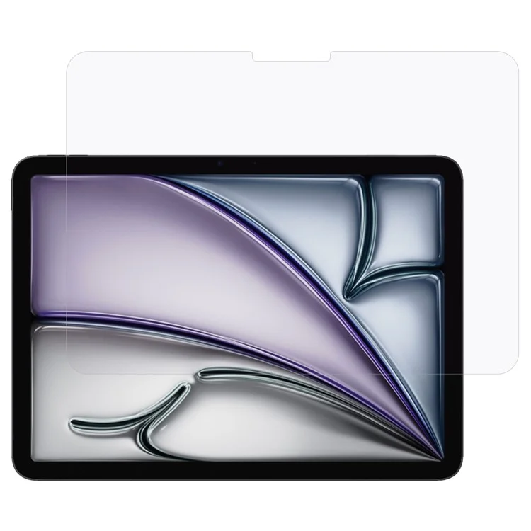 Para iPad Air 11 (2024) Protector de pantalla claro 0.3mm Borde curvo Película de vidrio templado de luz púrpura