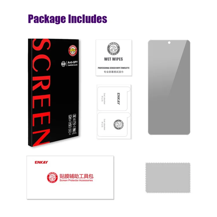 ENKAY HAT PRINCE Para Honor 90 GT 5G Anti-Spy High Aluminium-Silicon Glass Screen Protector
