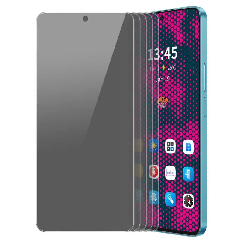 ENKAY HAT PRINCE 5Pcs For Honor Play6T Pro Anti-Spy Full Screen Protector Explosion-Proof