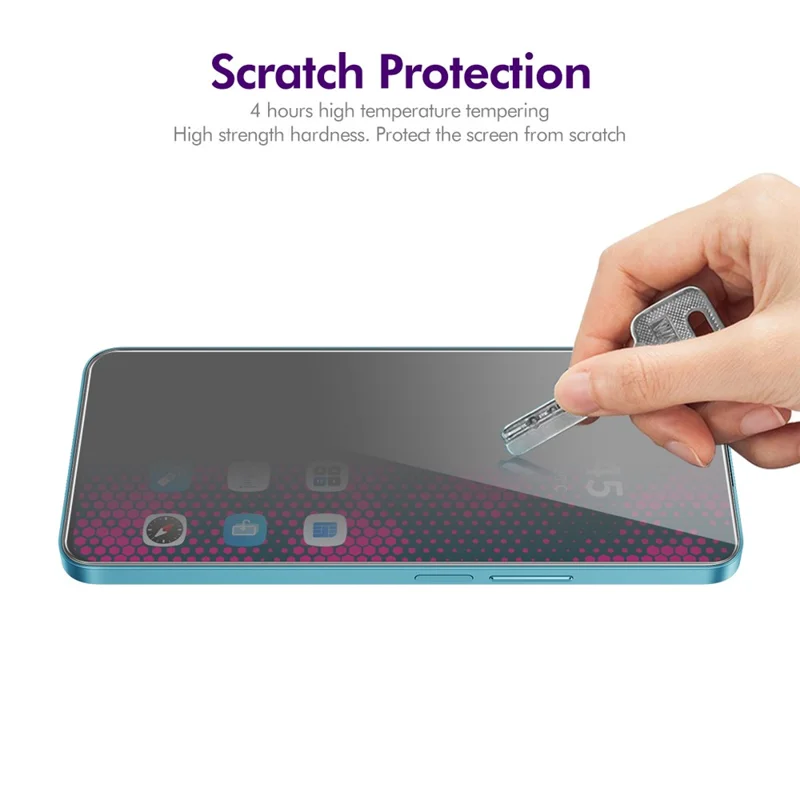 ENKAY HAT PRINCE 5Pcs For Honor X8 4G 28-Degree Anti-Spy Screen Protector Full Coverage