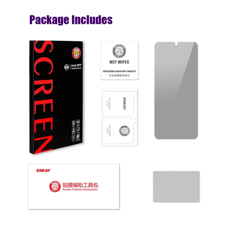 ENKAY HAT PRINCE Anti-Spy Film for Xiaomi Redmi 13R 5G Screen Protector 28 Degree Anti-Spy Privacy Film