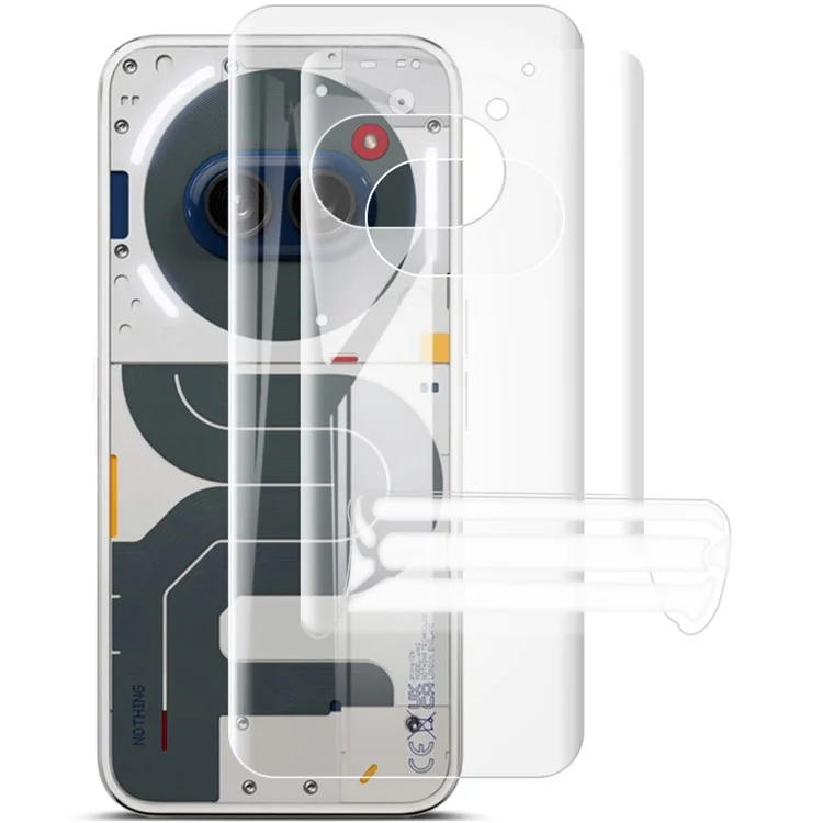 IMAK 2 unidades / Juego Película de Hidrogel III para Nothing Phone (2a) Plus / Phone (2a) Película de TPU Autorreparadora Ultraclear Protectora de Respaldo