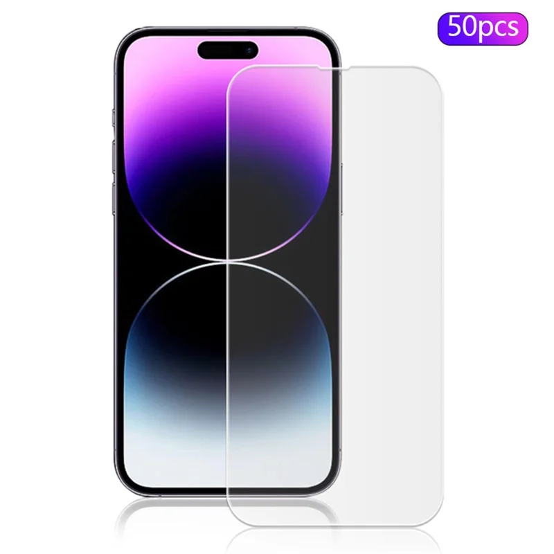 MOCOLO 50Pcs For iPhone 15 Pro Tempered Glass Screen Protector High Transparency