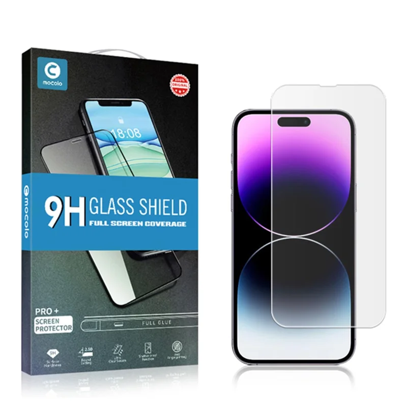 MOCOLO 50Pcs For iPhone 15 Pro Tempered Glass Screen Protector High Transparency