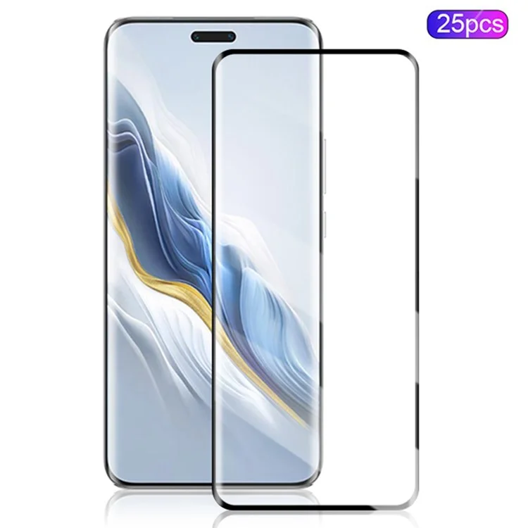 MOCOLO 25Pcs For Honor Magic6 Pro 5G Full Screen Protector 3D Curved Tempered Glass Full Glue Film