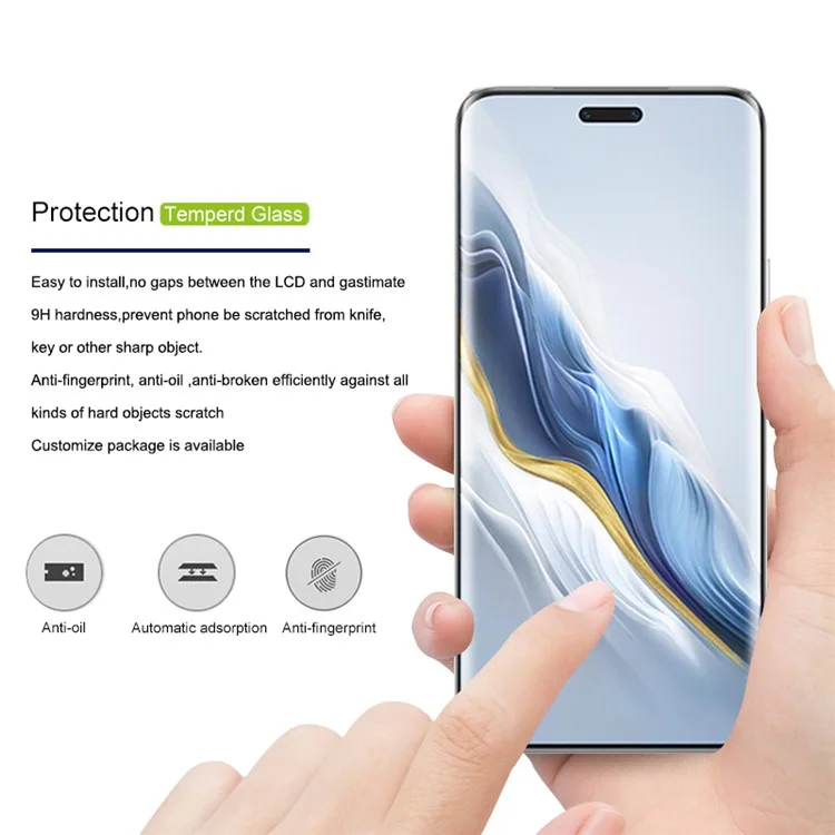 MOCOLO 25Pcs For Honor Magic6 Pro 5G Full Screen Protector 3D Curved Tempered Glass Full Glue Film