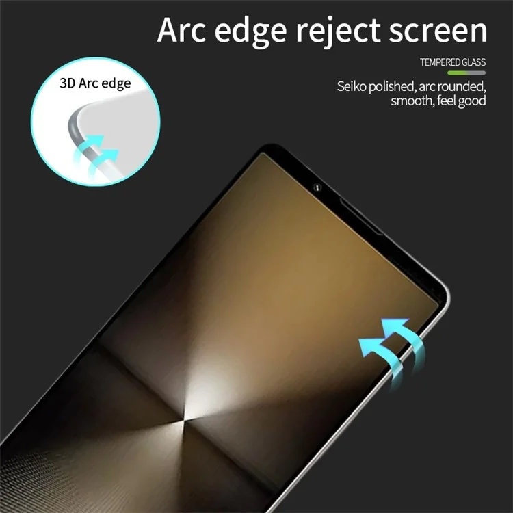 PINWUYO JK 3D Tempered Glass Film Series-2 for Sony Xperia 1 VI AGC Glass Screen Protector Full Glue