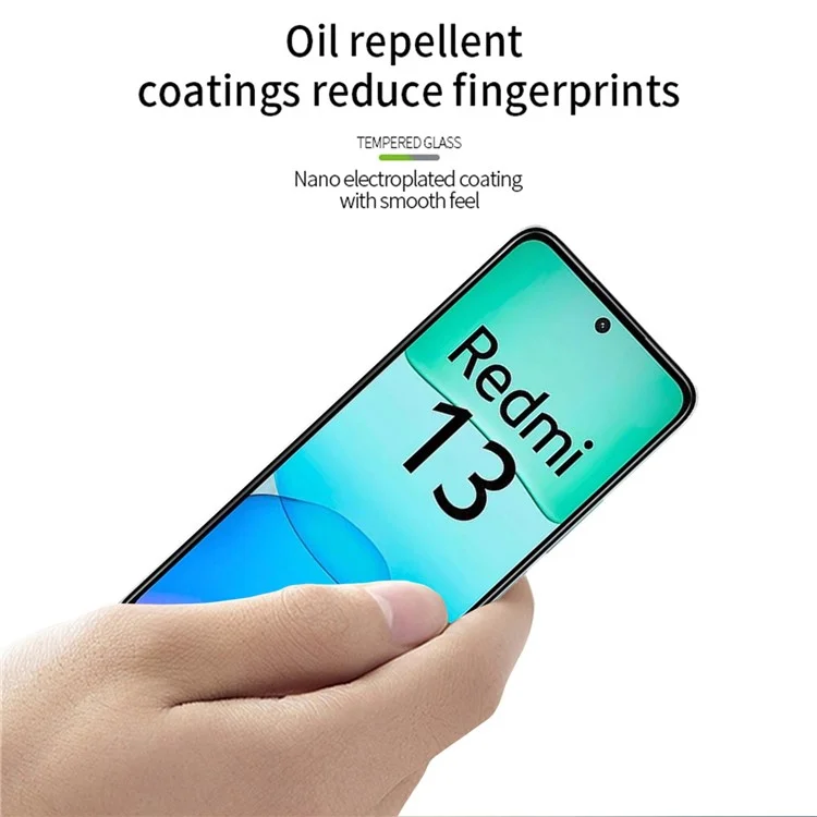 PINWUYO JK Series-2 для Xiaomi Redmi 13 5G / 13 4G Full Screen Protector Full Glue Anti-Explosion Film