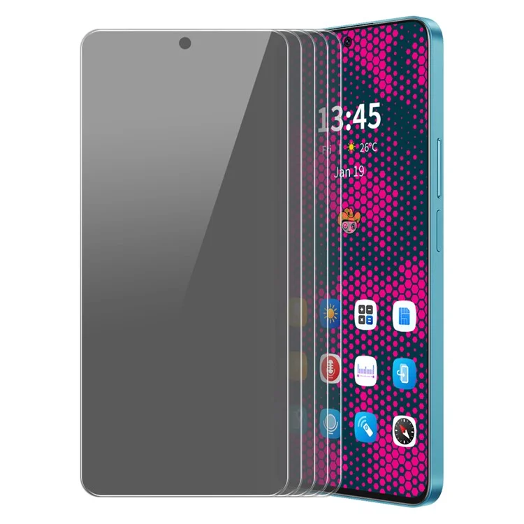 ENKAY HAT PRINCE 5Pcs per Motorola Moto E14 4G / G04 4G / G04s 4G / G24 4G / G24 Power Privacy Screen Protector 28- Grado Anti Spy