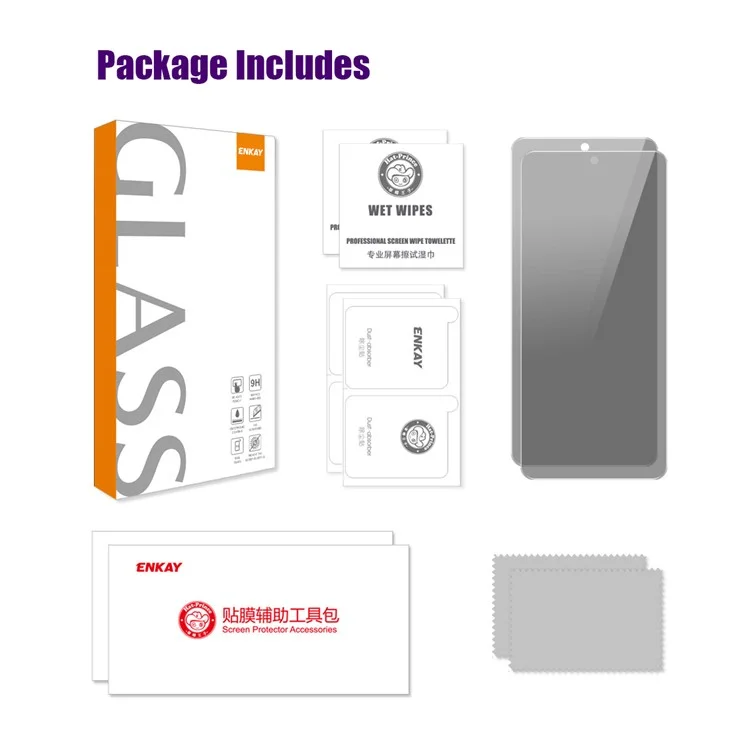 ENKAY HAT PRINCE 2Pcs For Motorola Moto G54 5G / G54 Power 5G Anti-Spy Anti-Glare Full Screen Protector