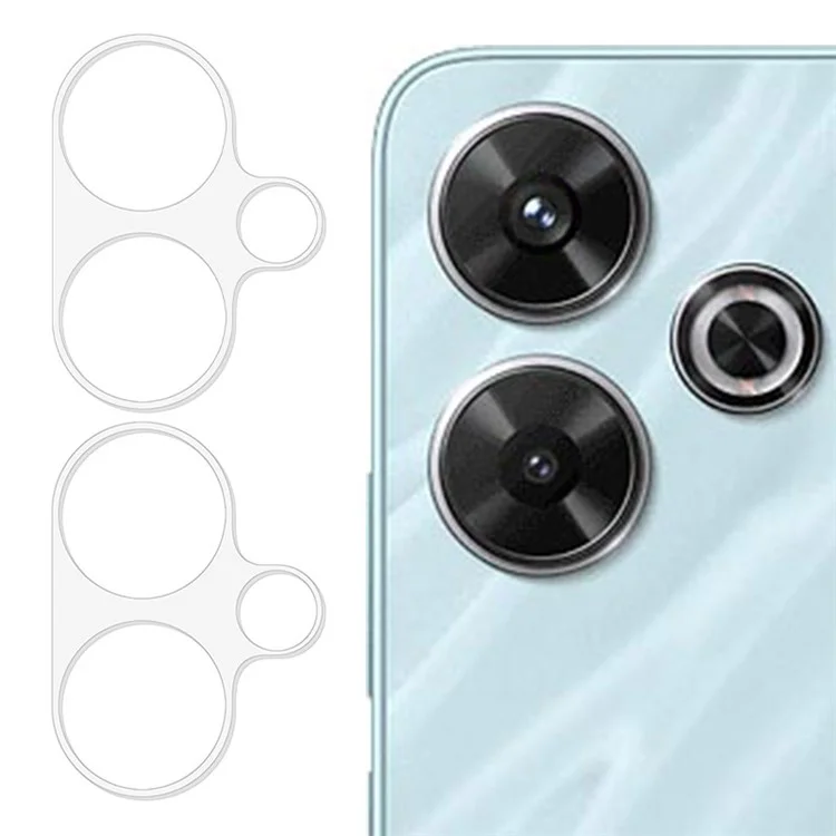 2 pièces pour Xiaomi Redmi 13 5G / 13 4G / Redmi Note 13R 5G Protecteur d'objectif de caméra Verre trempé 3D Film