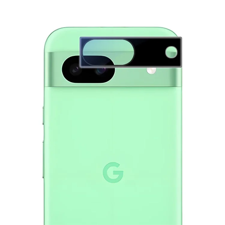 RURIHAI Pour Google Pixel 8a Protecteur d'objectif de caméra Revêtement en verre d'aluminium-silicium AR Ultra Clear
