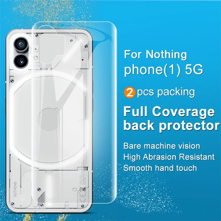 IMAK 2Pcs / Set Hydrogel Film III Full Coverage Back Protector for Nothing phone (1) 5G, TPU Transparent Phone Protective Film