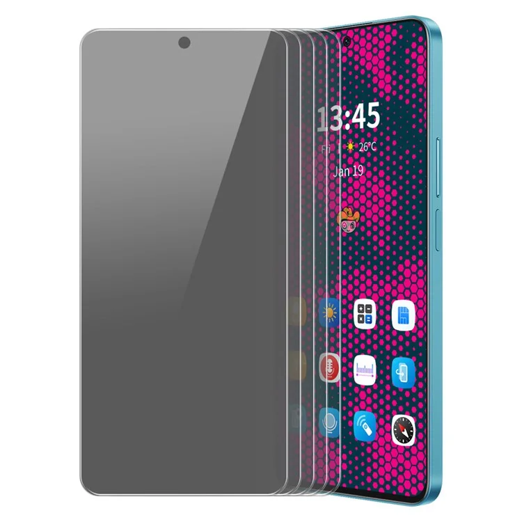 ENKAY HAT PRINCE 5Pcs For vivo iQOO 12 5G Datenschutzbildschirmschutz Stoßfest Volle Abdeckung Film