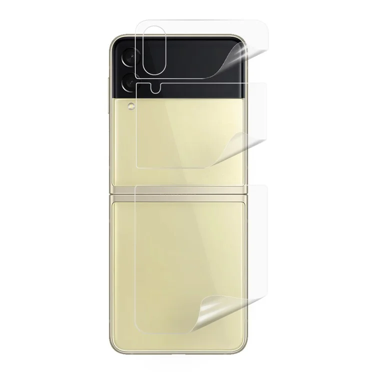 For Samsung Galaxy Z Flip4 5G Anti-scratch Screen Protector Hydrogel Protective Film Transparent Soft TPU Back Phone Protector