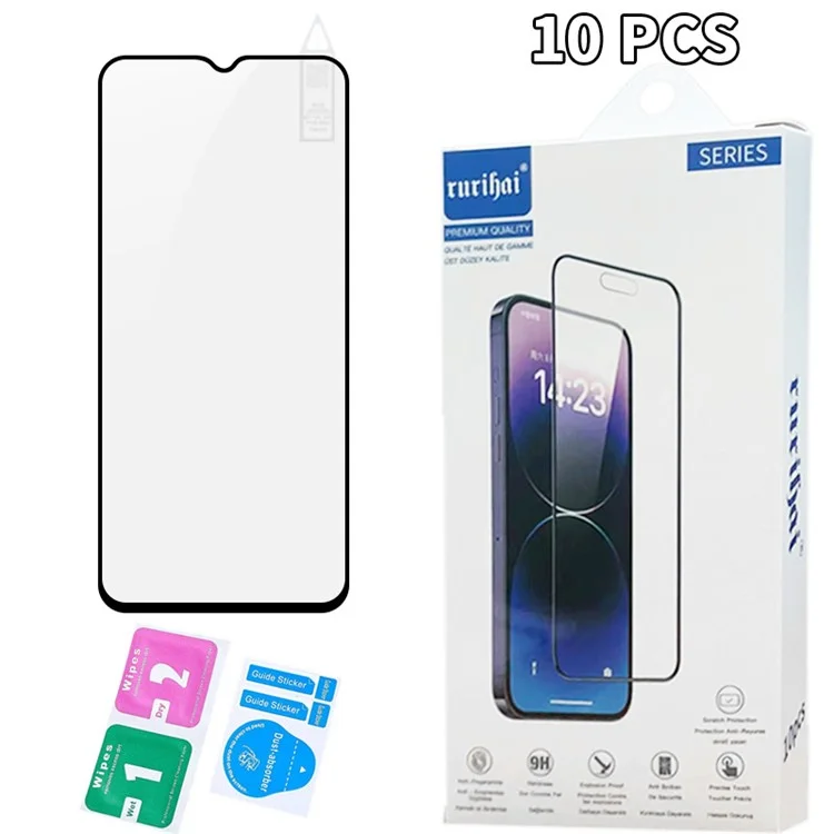 RURIHAI 10Pcs For Honor X6b 4G Screen Protector High Aluminum-Silicon Glass Film