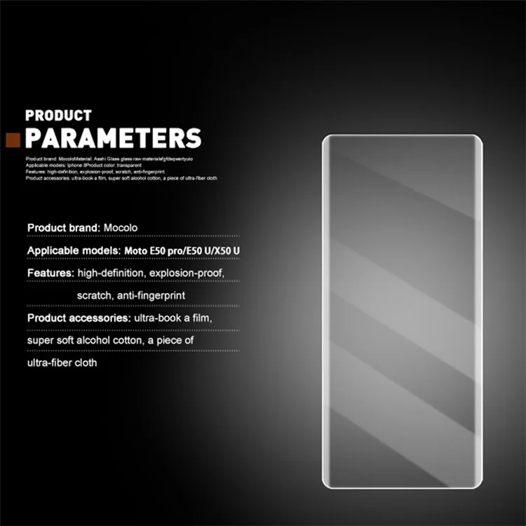 MOCOLO For Motorola Edge 50 Ultra 5G / Moto X50 Ultra 5G / Edge 50 Pro 5G Screen Protector UV Liquid Curved Tempered Glass Film