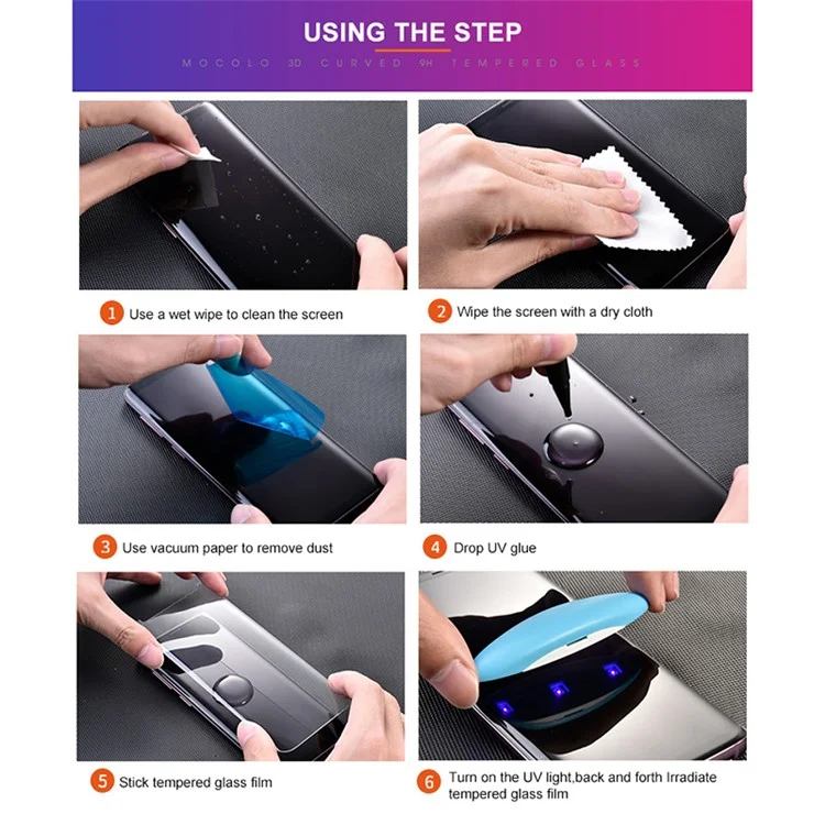 MOCOLO For Motorola Edge 50 Ultra 5G / Moto X50 Ultra 5G / Edge 50 Pro 5G Screen Protector UV Liquid Curved Tempered Glass Film