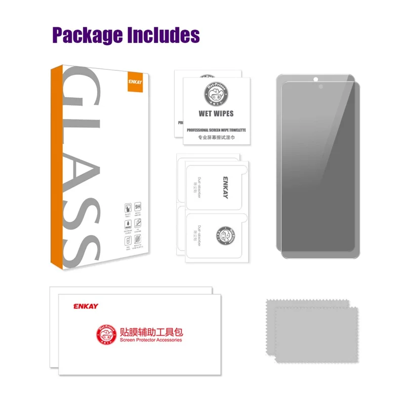 ENKAY HAT PRINCE 2Pcs For Infinix Hot 12 4G Privacy Screen Protector Full Glue Anti-Spy 