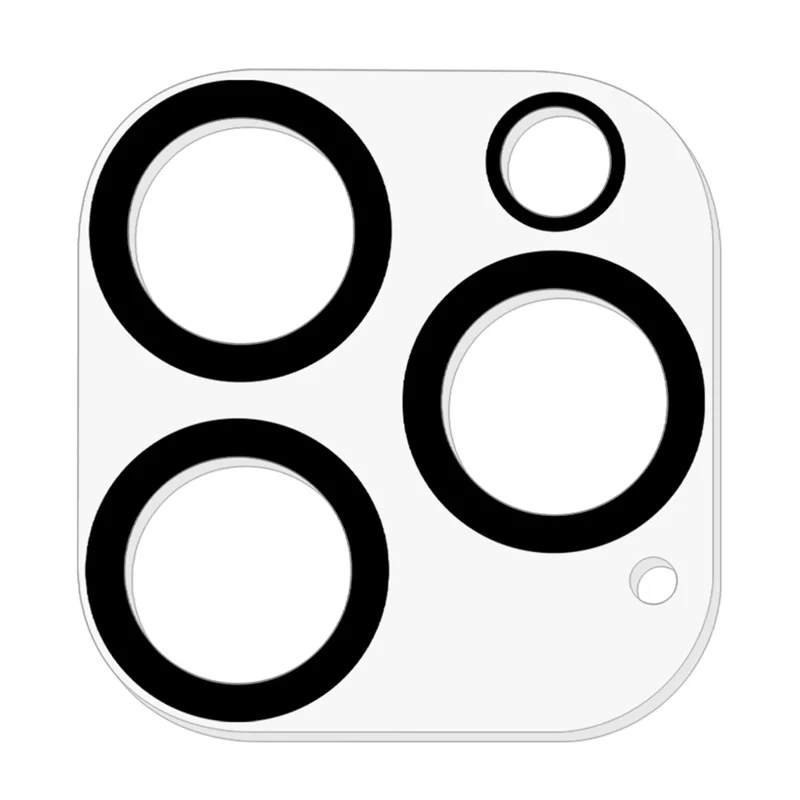 Para iPhone 16 Pro Max / 16 Pro Protector de Lente de Cámara Vidrio Templado Película de Lente Integrada Círculos Negros