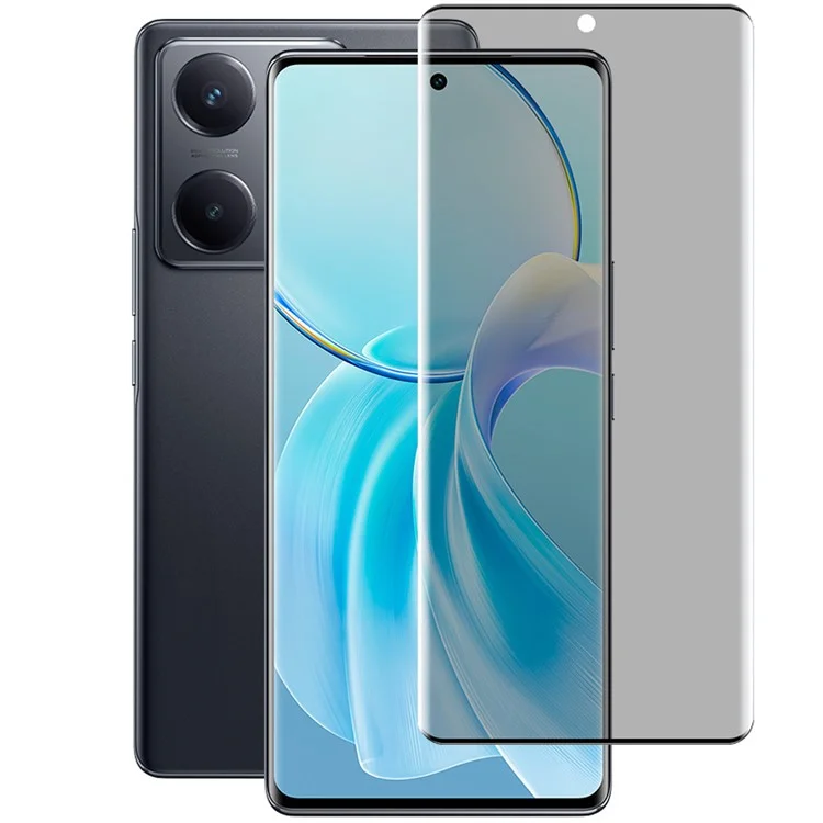 IMAK Para vivo Y200 Pro 5G Protetor de Tela Anti-Espião de Vidro Temperado (Versão Sem Borda)