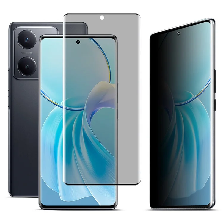 IMAK Para vivo Y200 Pro 5G Protetor de Tela Anti-Espião de Vidro Temperado (Versão Sem Borda)