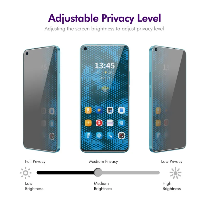 ENKAY HAT PRINCE 5 stk til Oppo A96 4G, beskyttelsesfilm mod spionage, jævn overflade