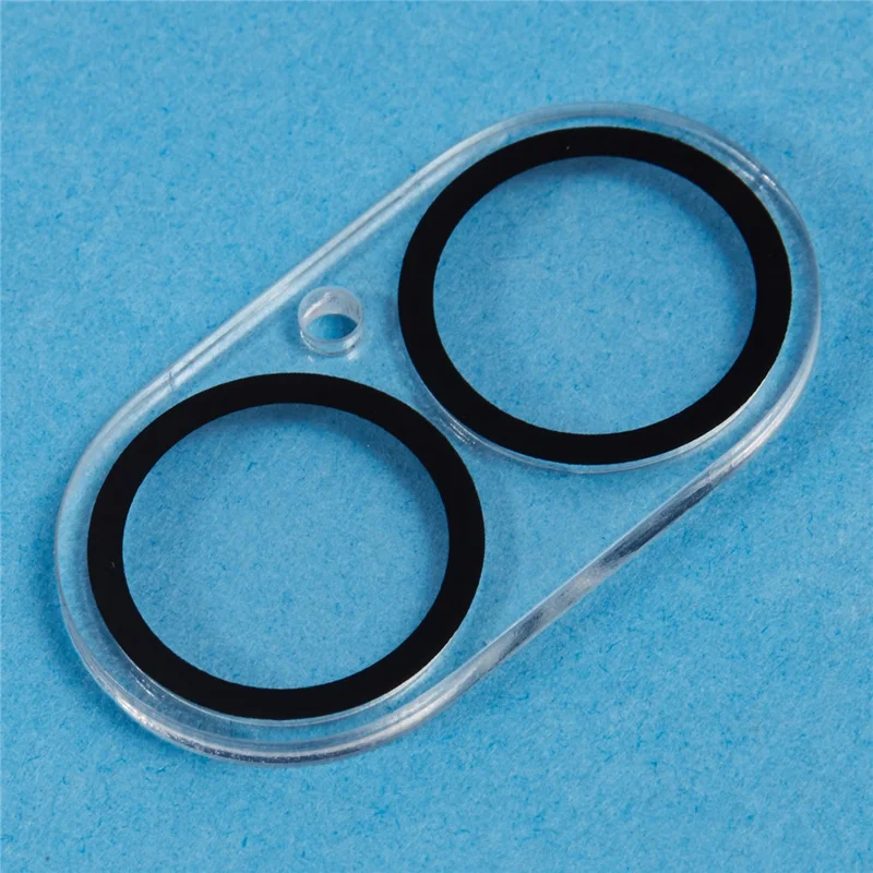 2Pcs for iPhone 16 / 16 Plus Camera Lens Protector Silk Printing 3D Arc Edge Tempered Glass Film