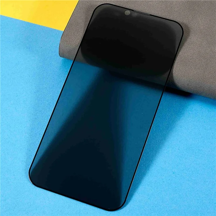 Für iPhone 14 6.1 Zoll Gehärtetes Glas Seidendruckschutz gegen Ausspähung mit Kunststoffspritzwerkzeug für die Installation