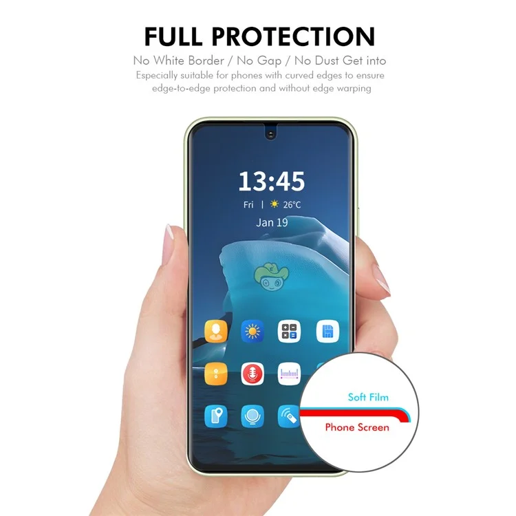 ENKAY HAT PRINCE 2PCS Pour Oppo Reno11 F 5G Full Glue Screen Protector TPE+PET+TPU Film Hydrogel