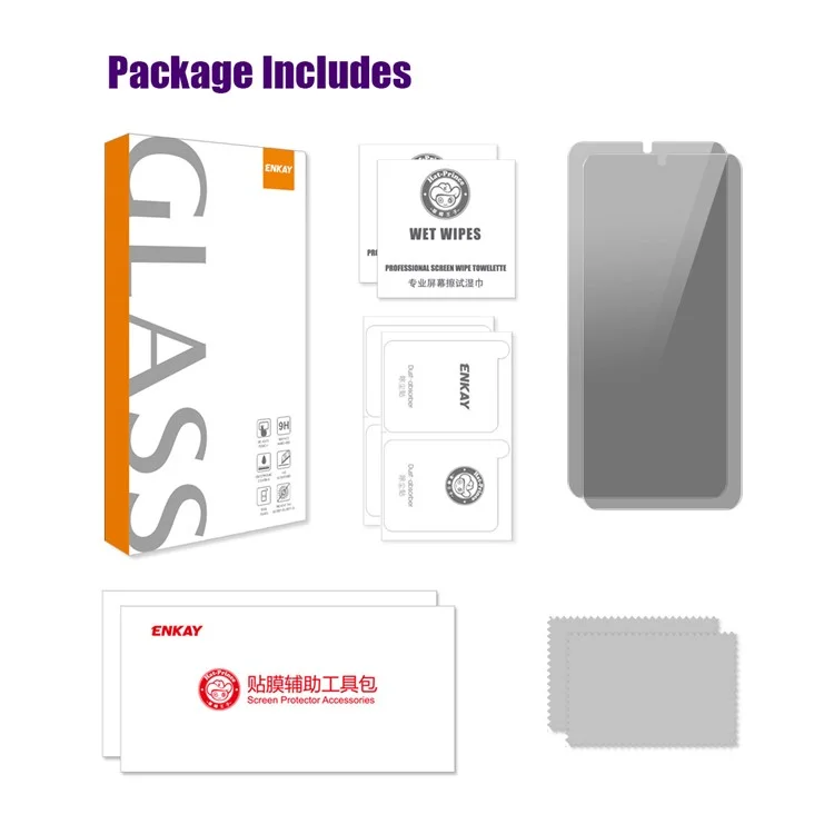 ENKAY HAT PRINCE 2Pcs For ZTE Blade A72 / V40 Vita Privacy Screen Protector Anti Scratch