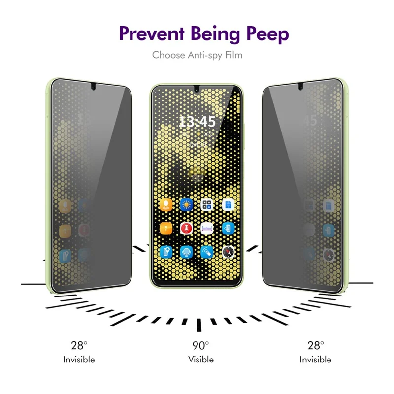 ENKAY HAT PRINCE 2Pcs For Huawei nova Y70 4G / nova Y70 Plus 4G Privacy Screen Protector 9H Anti-Glare