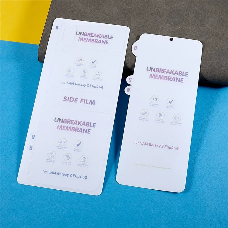 For Samsung Galaxy Z Flip4 5G 1 Set Front and Back Soft TPU Protector Ultra Clear Anti-scratch Protective Film