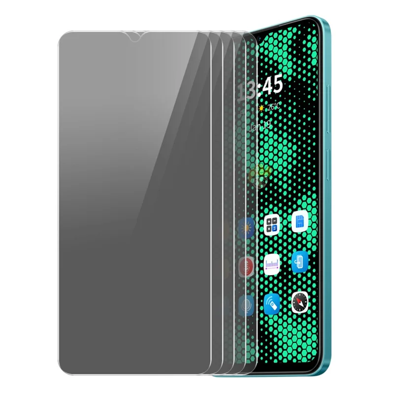 ENKAY HAT PRINCE 5Pcs For itel Vision 2s Privacy Screen Protector 9H Screen Saver