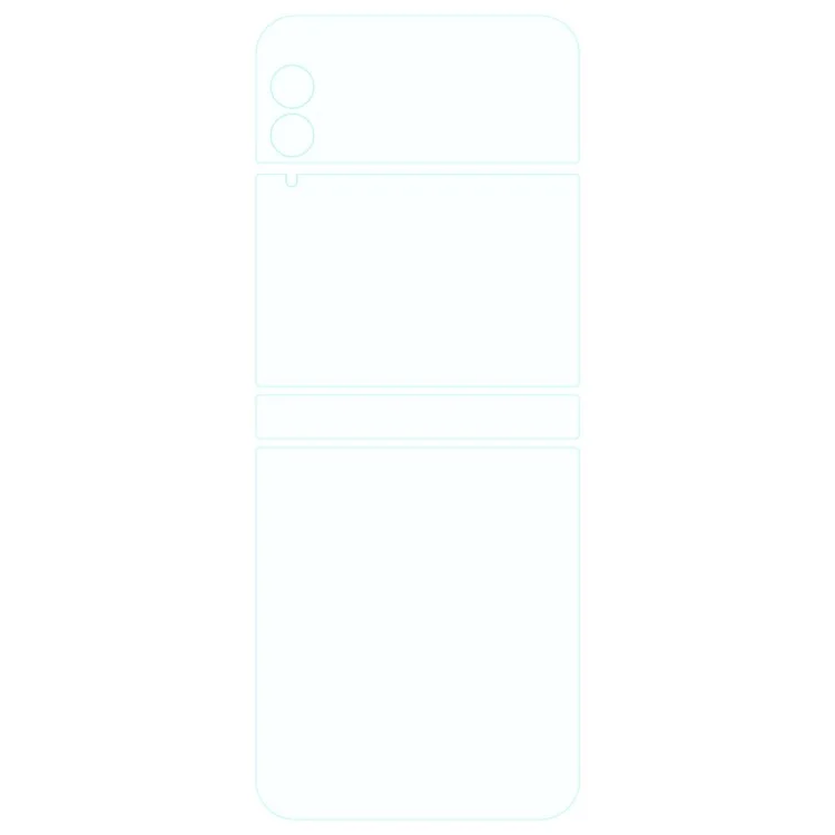 Per Samsung Galaxy Z Flip4 5G 1 Set Front e Back Soft TPU Film Ultra Clear Full Coverage Protective Film