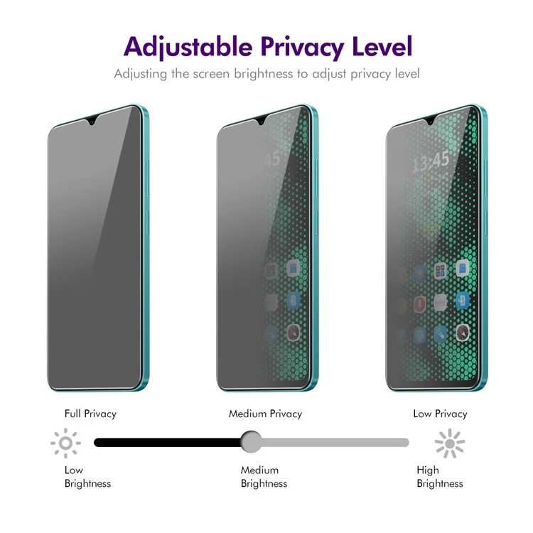 ENKAY HAT PRINCE 2Pcs For Realme Narzo 50i / Narzo 50A Privacy Screen Protector Sensitive Touch