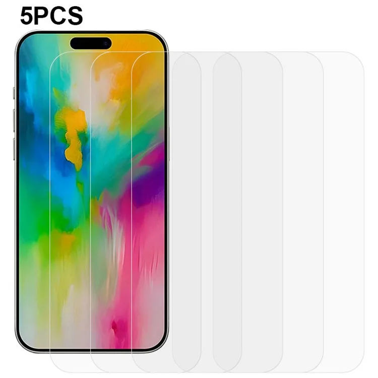 5 шт. Защитная пленка из закаленного стекла для iPhone 16 Pro, 2,5D, противоударная