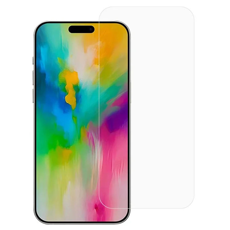 AMORUS para iPhone 16 Plus Protector de Pantalla 2.5D Vidrio Antidetonante de Alto Silicio de Aluminio