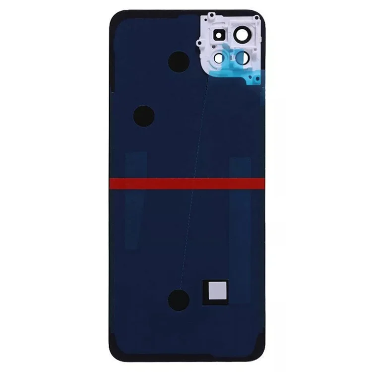 Para Samsung Galaxy A22 5G (versión UE) A226 Carcasa de batería con pegatina adhesiva + Cubierta de la lente de la cámara - Blanco