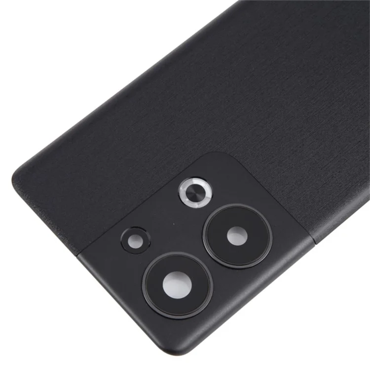 Para Oppo Reno9 Pro+ 5G Capa da Bateria Matte Back Rear Housing com Cobertura do Anel da Câmera Peças (Sem Logo) - Preto