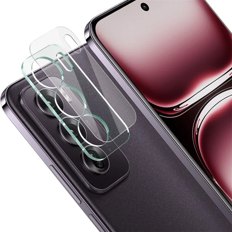 IMAK Para Oppo Reno12 5G (Global) / Reno12 Pro 5G (Global) Filme da Lente da Câmera + Tampa da Lente Acrílica
